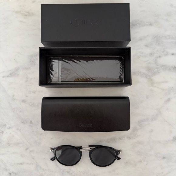 Quince Black Ryder Polarized Round Acetate Sunglasses - Picture 2 of 7